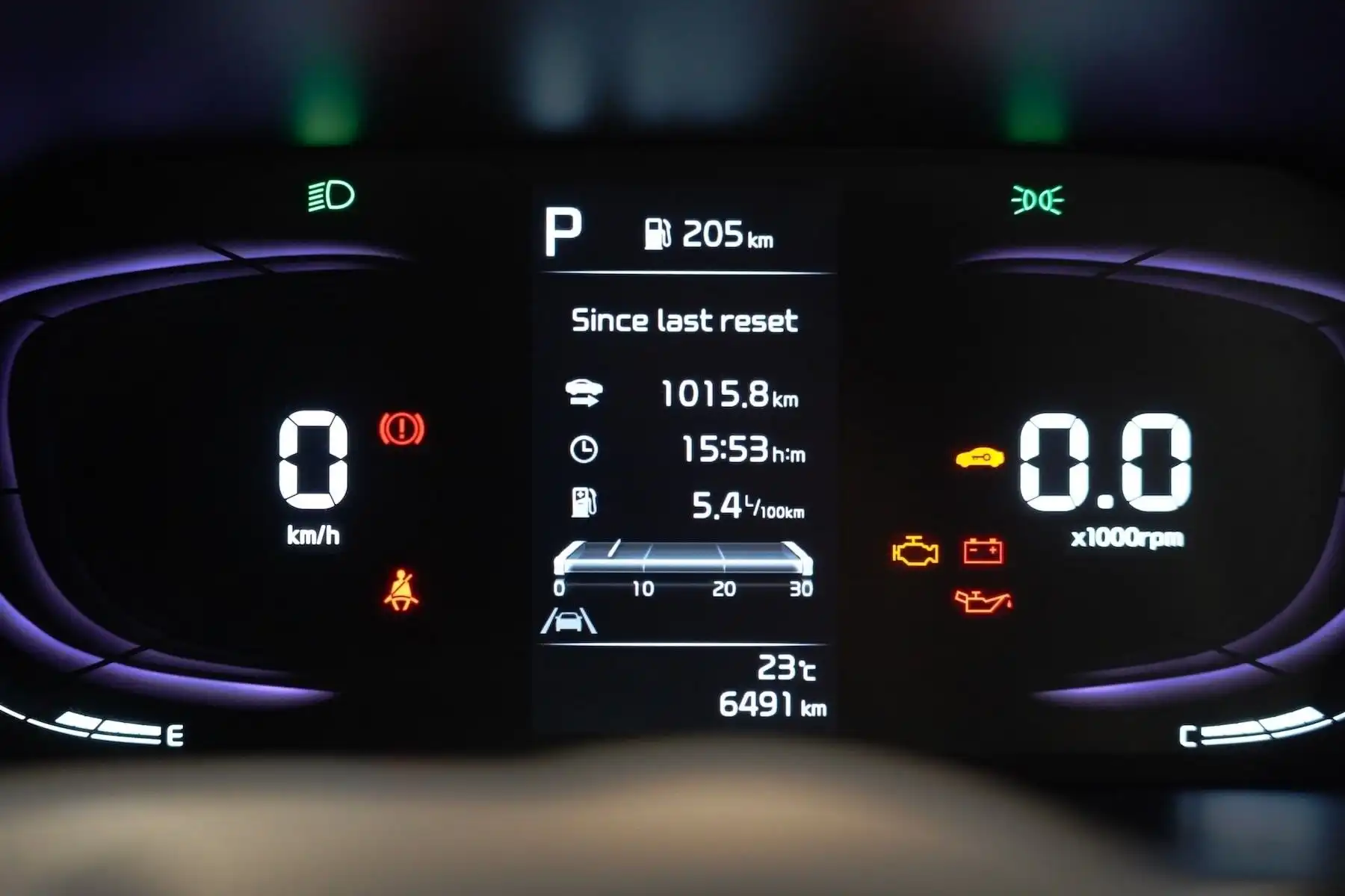 2024 kia picanto gt-line fuel dashboard